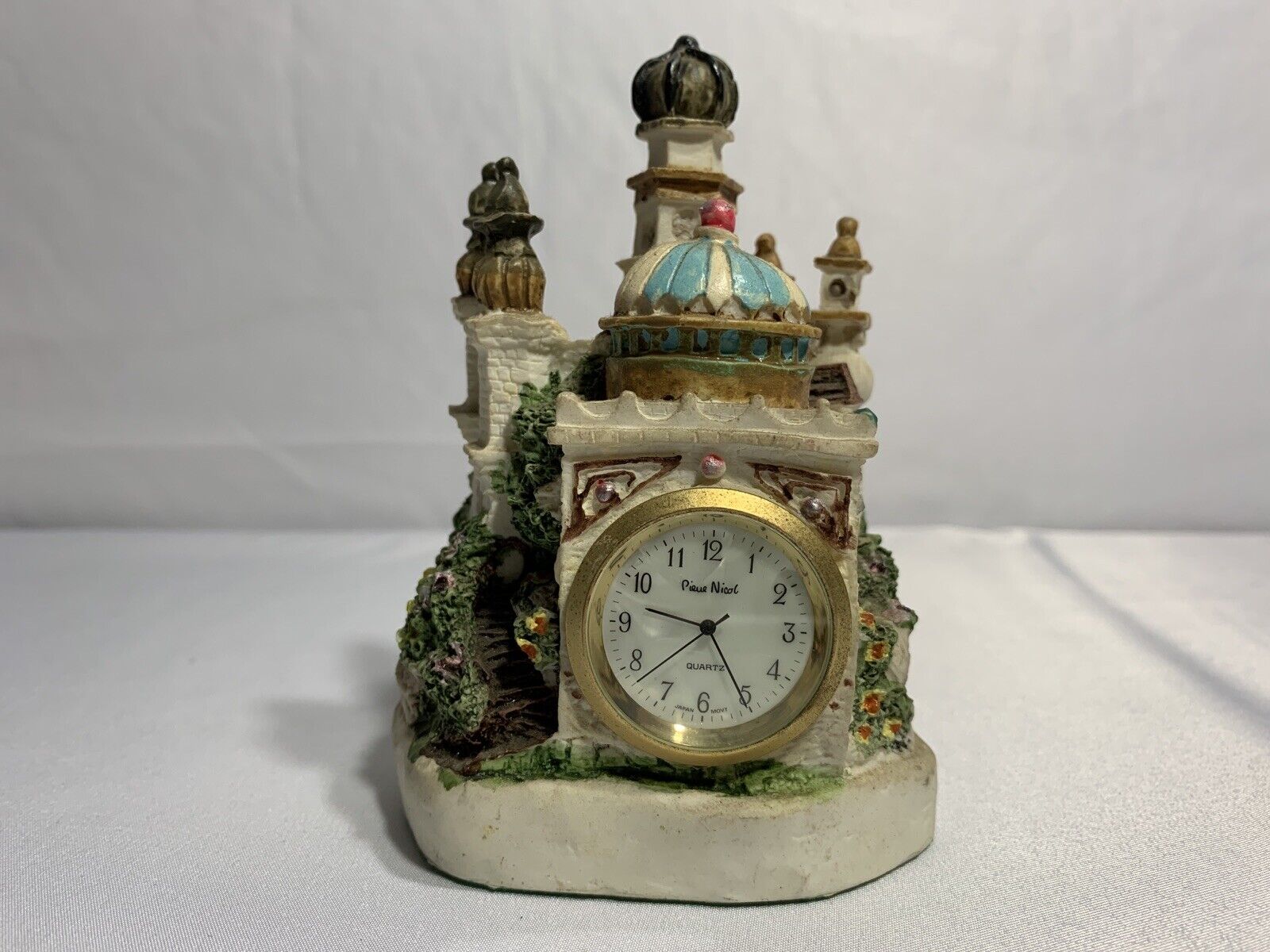 Vintage Pierre Nicol Miniature Cottage Quartz Mini Clock