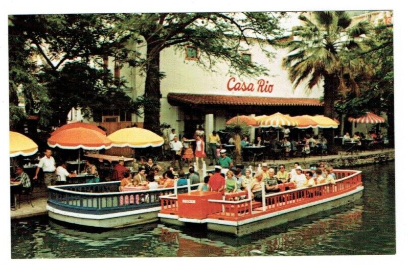 Casa RIo Mexican Restaurant San Antonio Texas TX Postcard Unposted River Walk