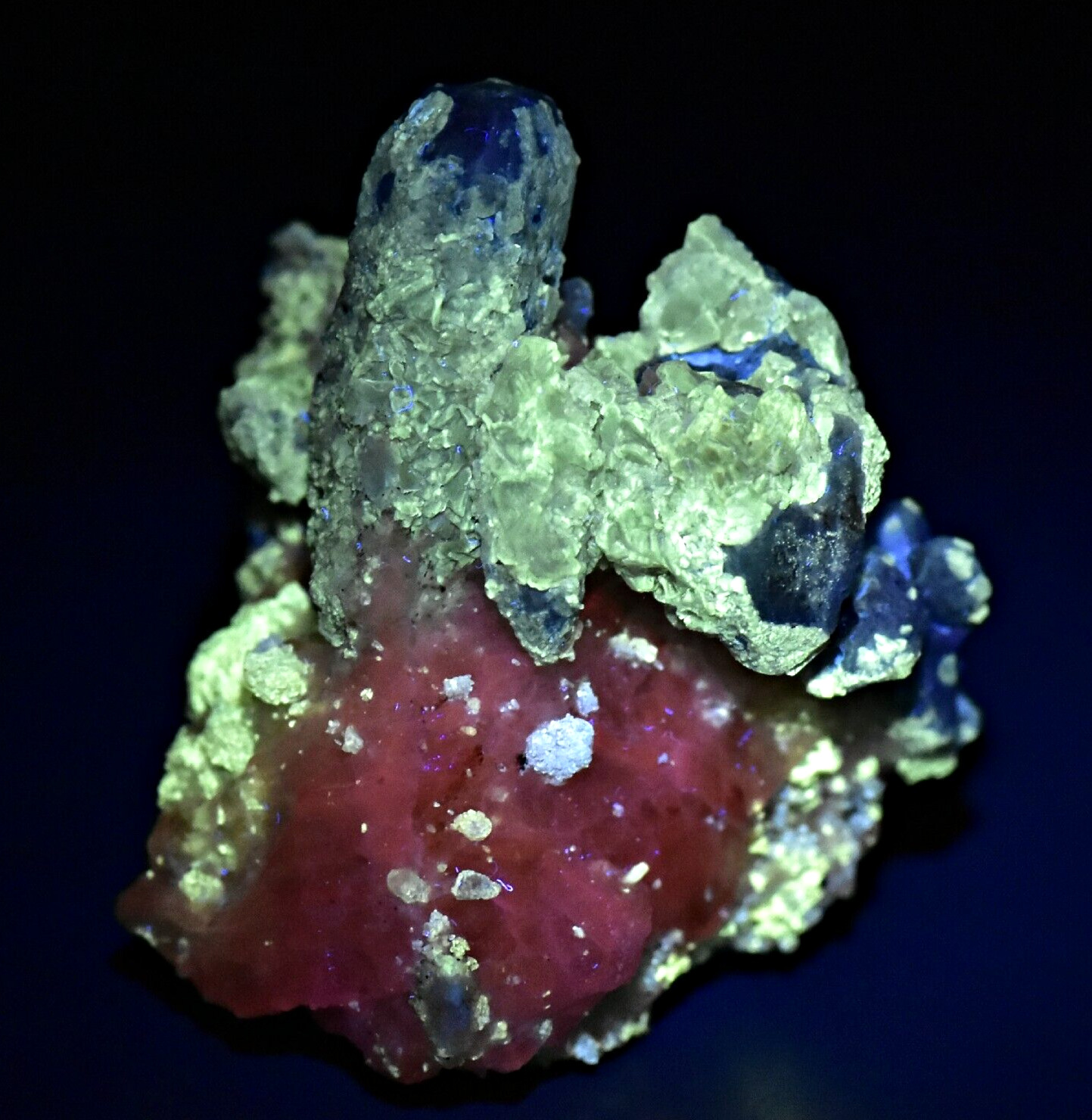 139 Carat Amazing Natural Fluorescent Afghanite Crystals With Mica On Matrix