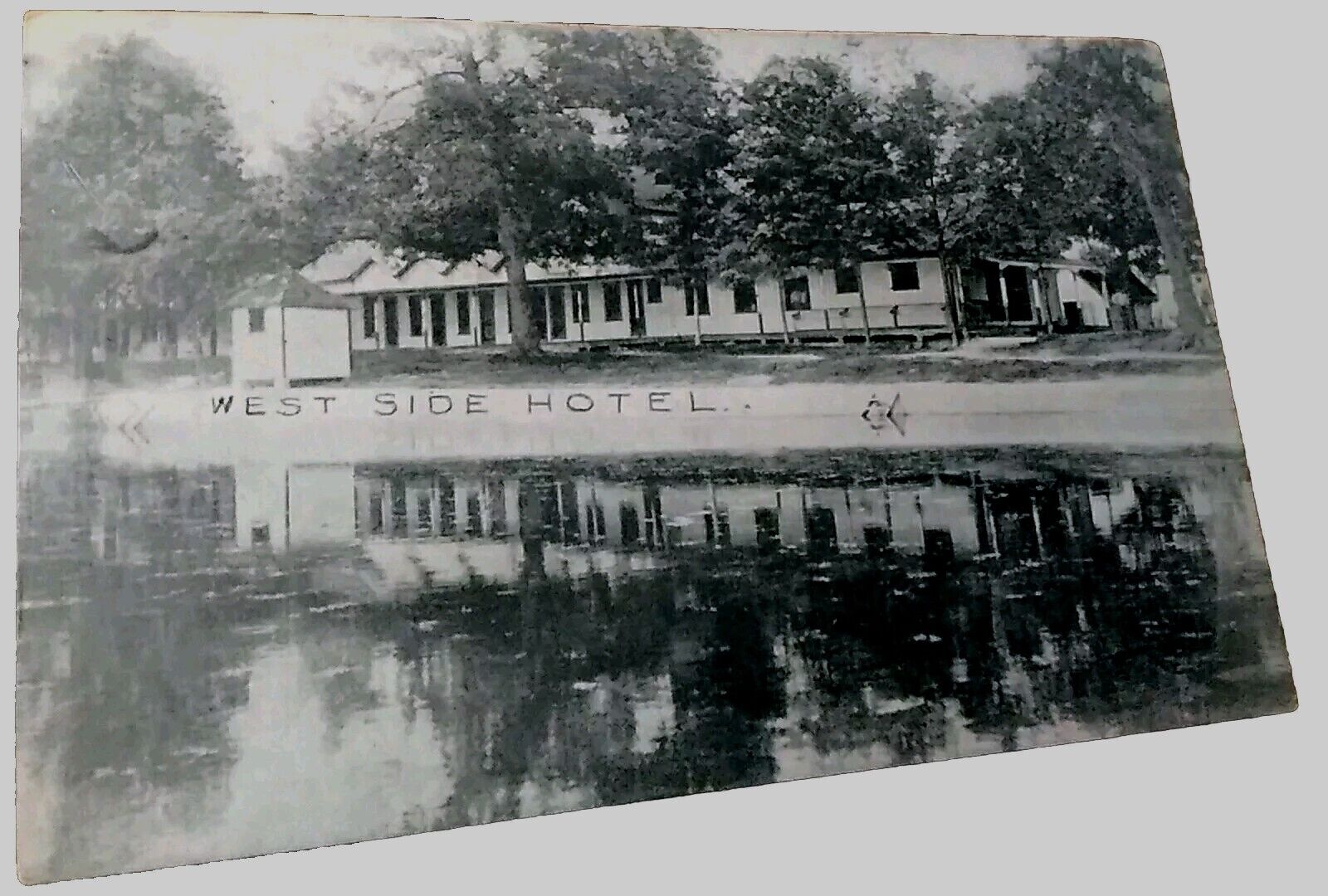 Lake Manitou Rochester, Indiana West Side Hotel 1910 Postcard   