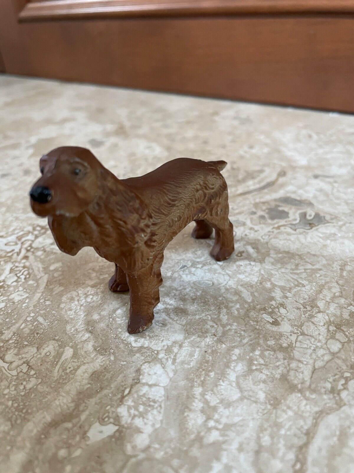 Vintage RARE Metal Painted Spaniel Dog Figurine Hubley? Paperweight?