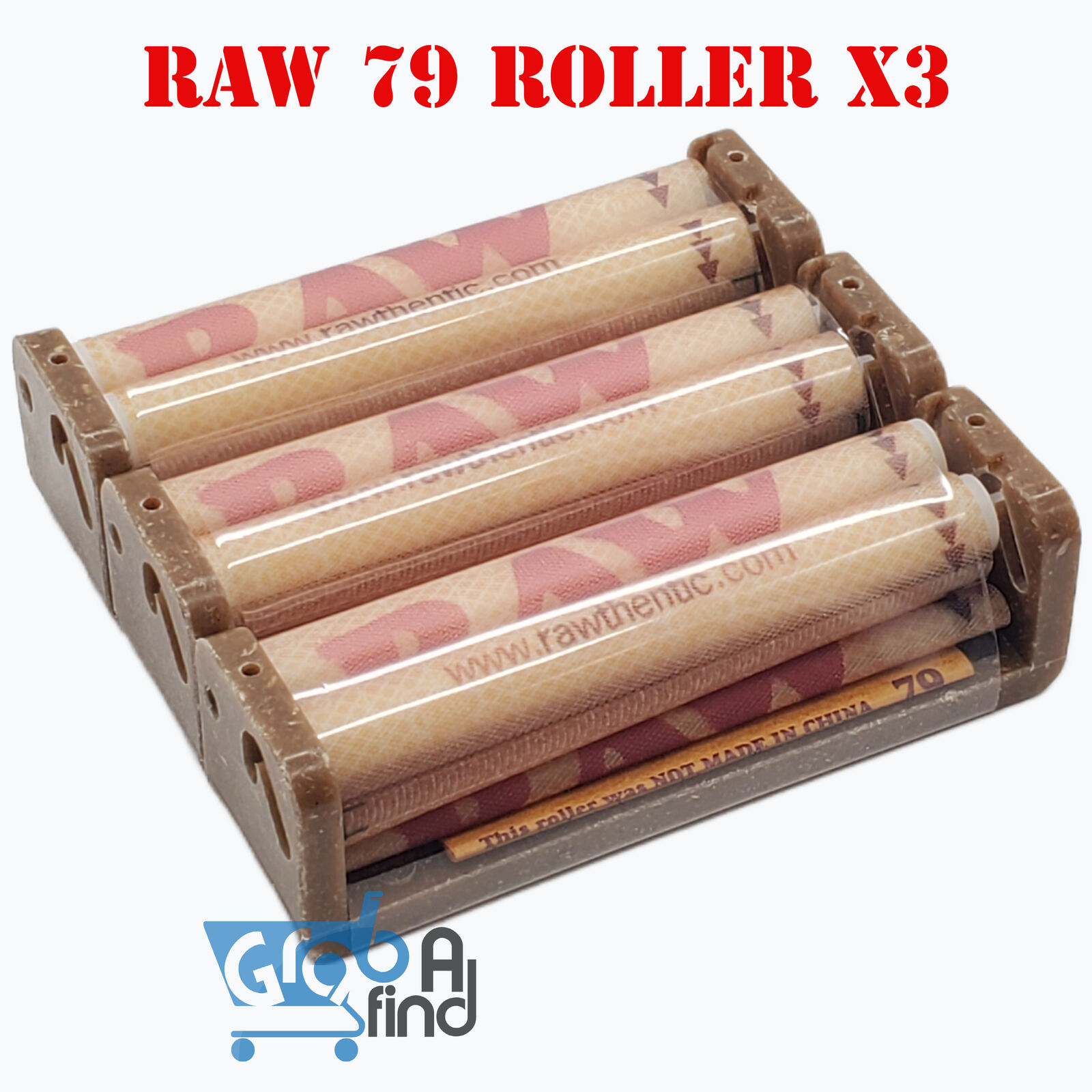 Raw Hemp Plastic Cigarette Rolling Machine, 79mm/1-1/4 - 3 Pack