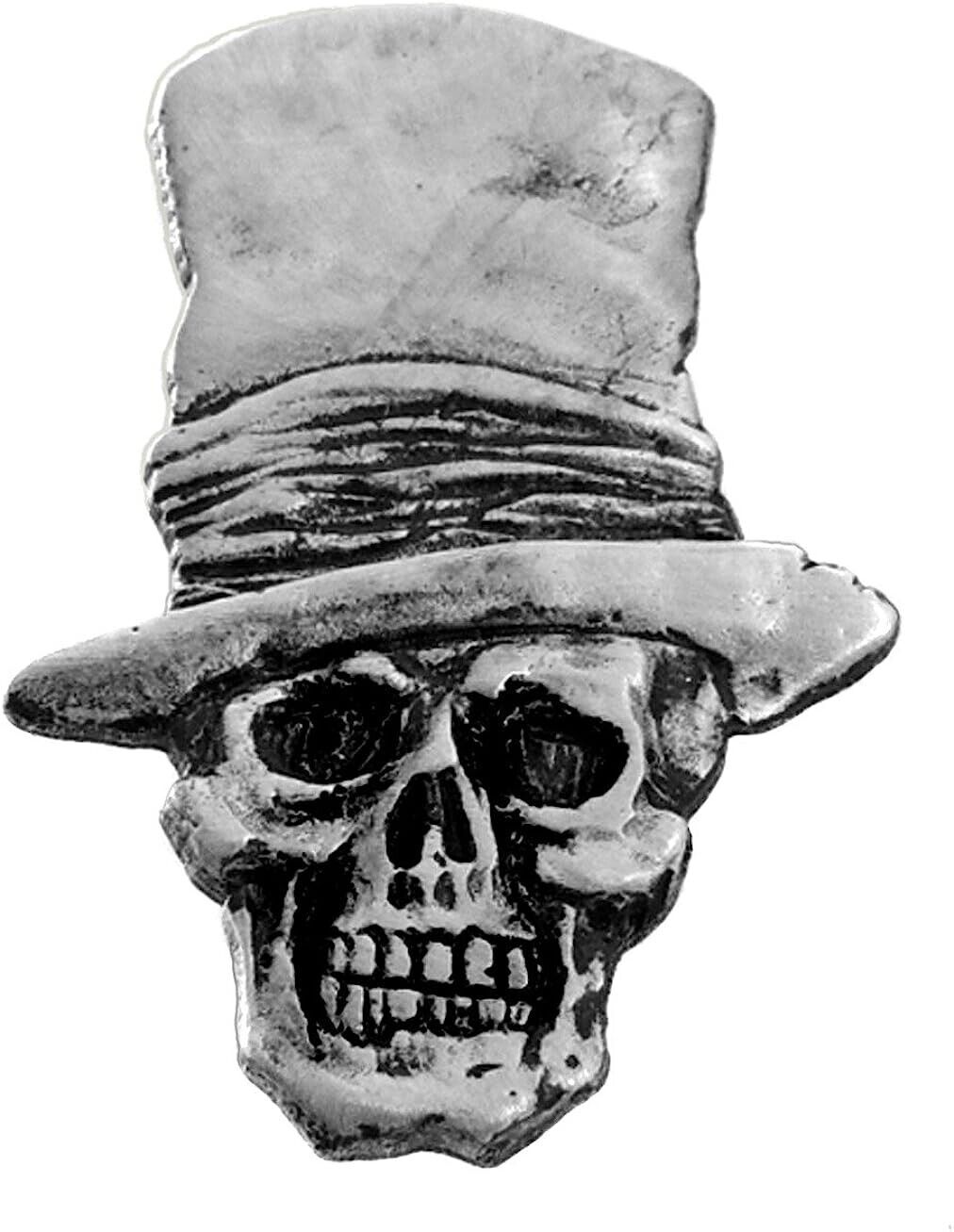 Skull with Top Hat Mc Jacket vest Hat Biker PIN