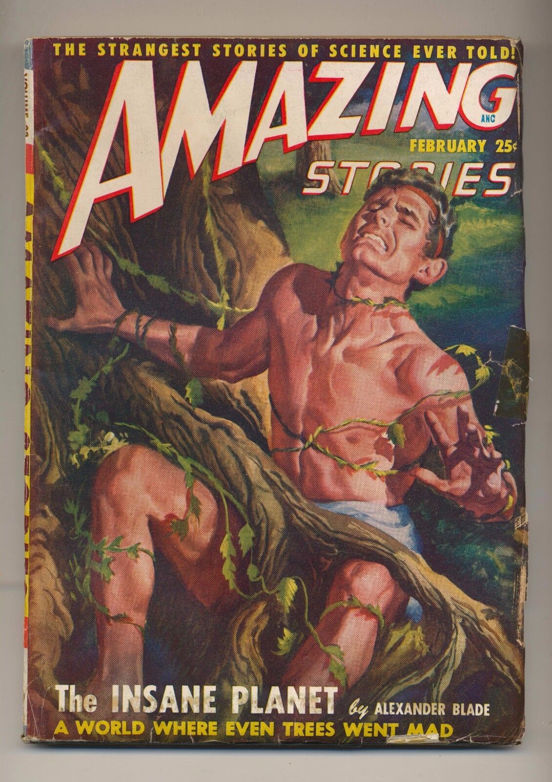 Amazing Stories February 1949 Vintage Pulp Magazine Very Good