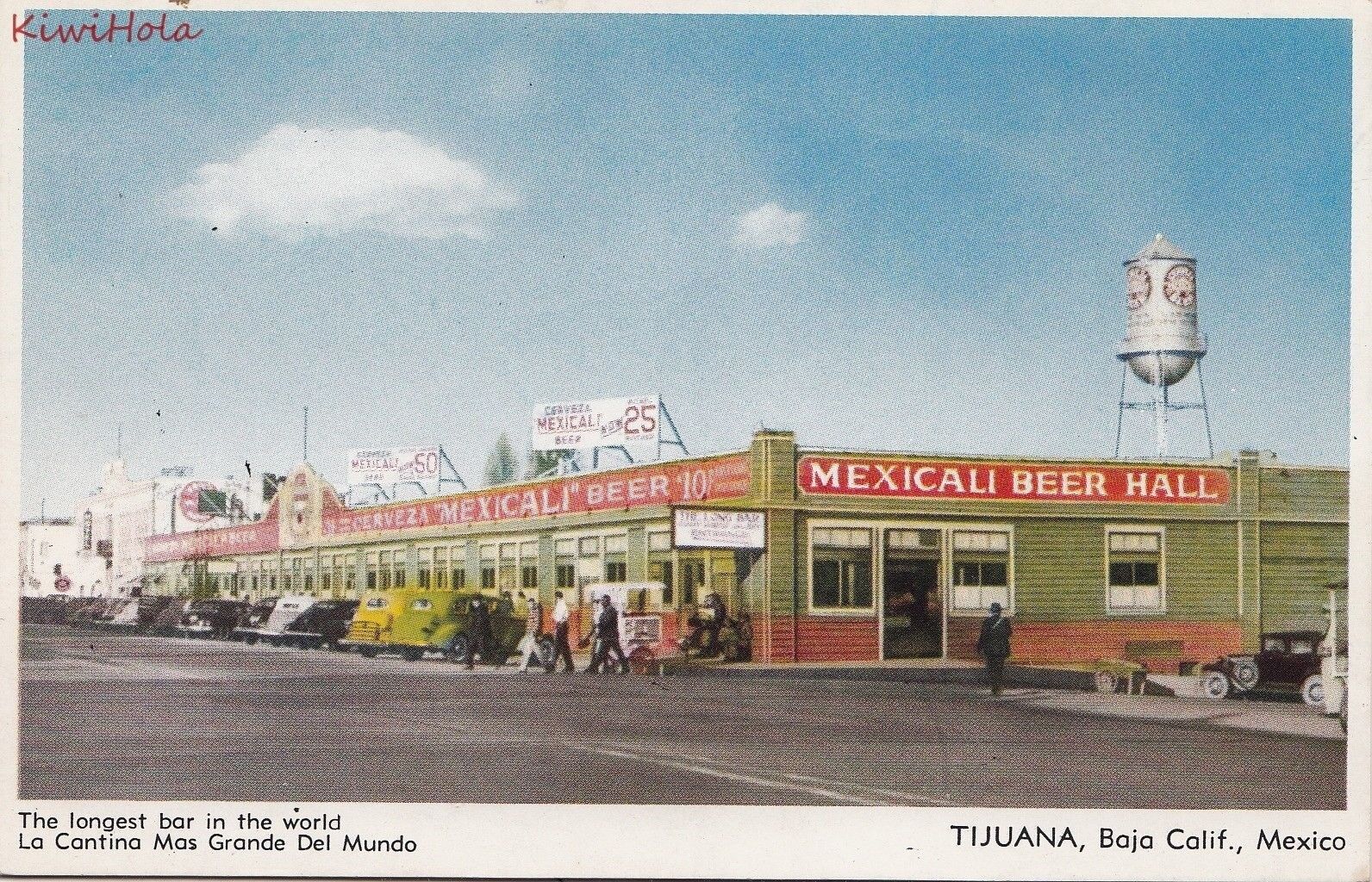 Postcard Longest Bar in World Tijuana Baja California Mexico