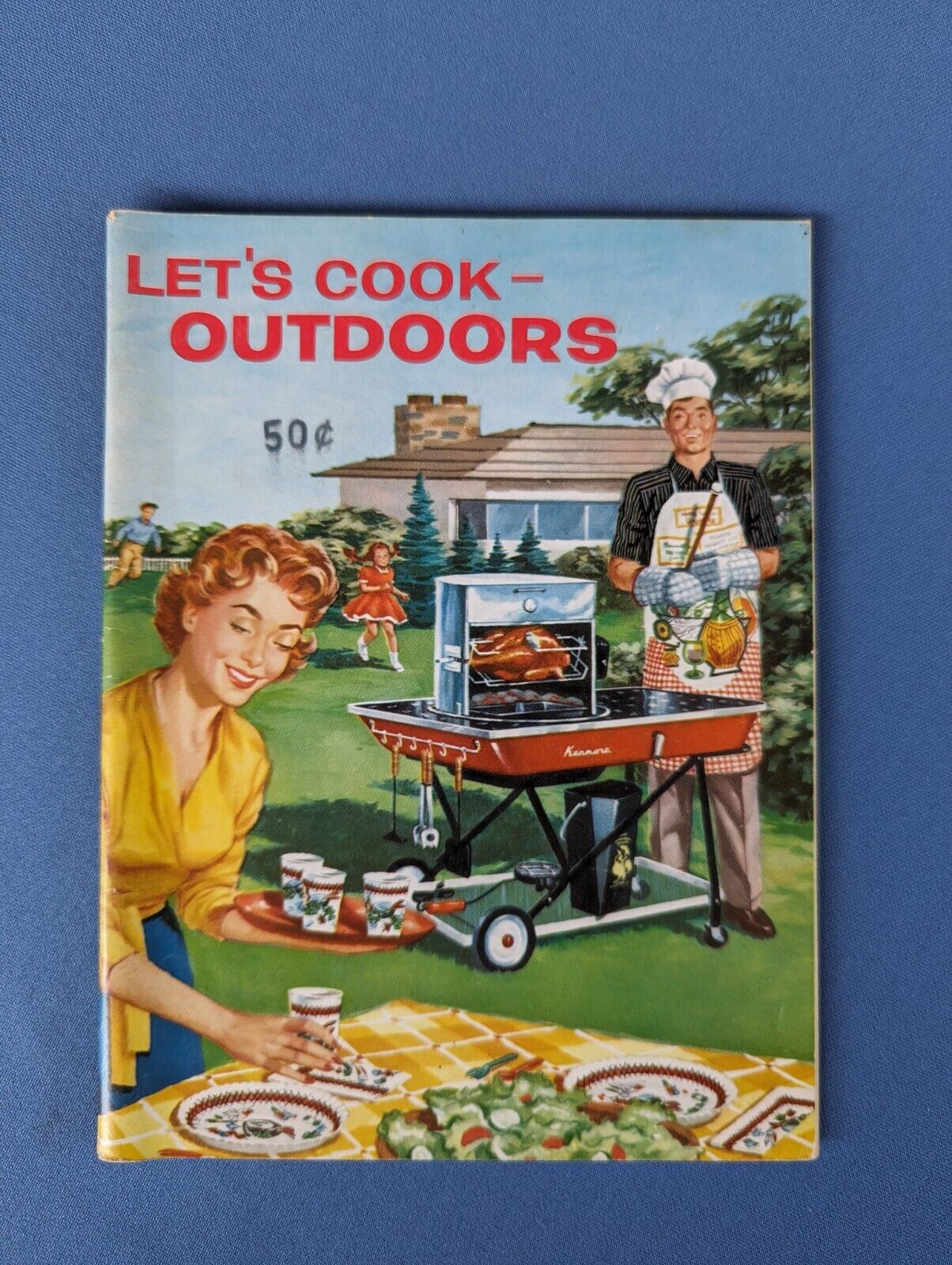 1959 recipe booklet LET\'S COOK OUTDOORS Sears Roebuck & Co Simpson-Sears 63 pgs