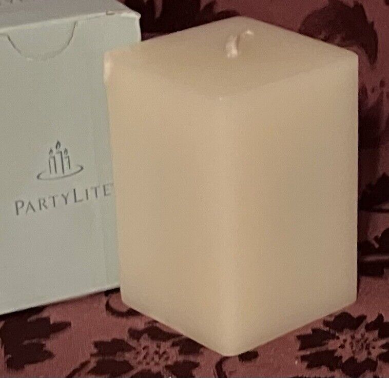 PartyLite REJUVENATION 3 x 4 Square Pillar Candle K04101 Indulgences Floral Mint