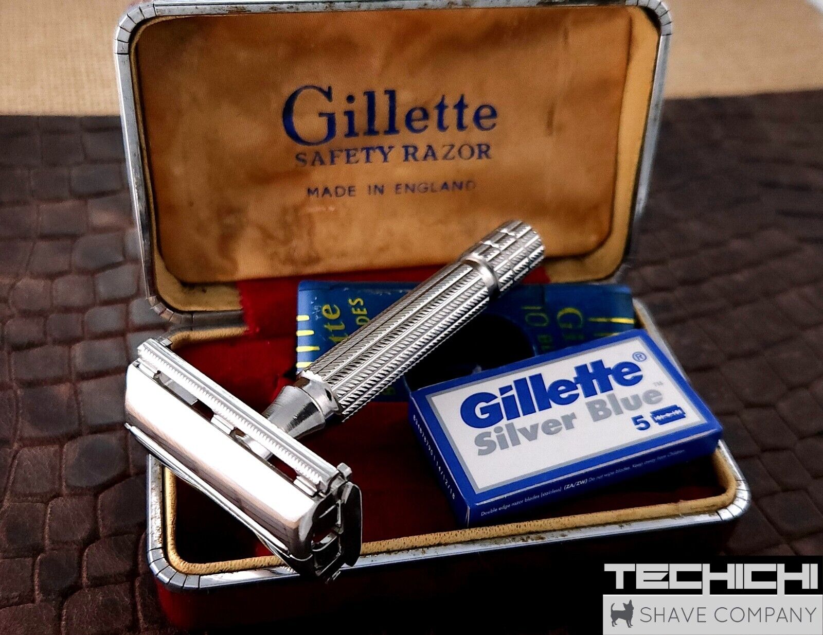 Gillette No. 58 Vintage Double Edge Safety Razor - FULL SET