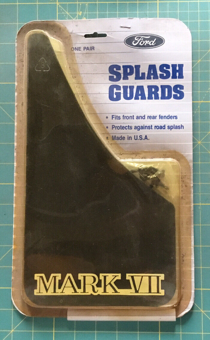 1987 FORD SPLASH GUARDS FOR LINCOLN MK VII, N. O. S. E4LY16A550-A, Black, Rare
