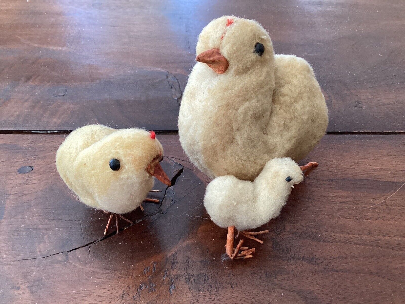 Antique Cotton Batting Easter Chickens