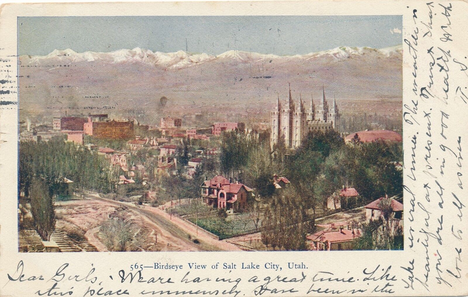 SALT LAKE CITY UT – Salt Lake City Birdseye View – udb (pre 1908)