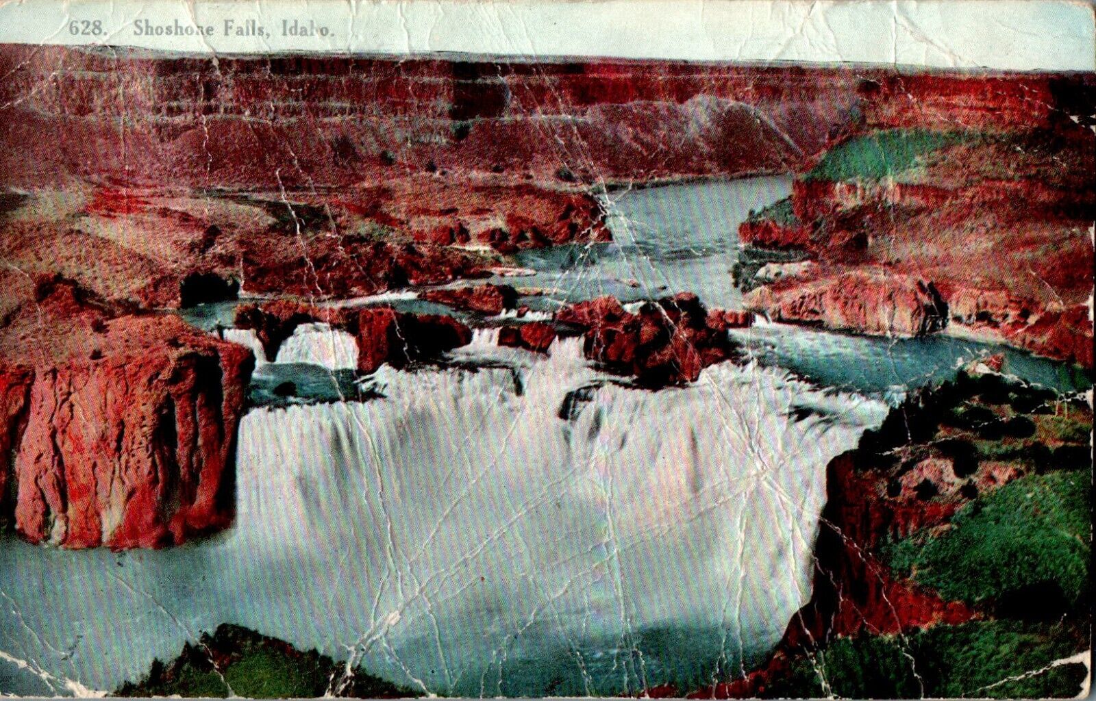 Shoshone Falls, Idaho 1909 rough condition Postcard