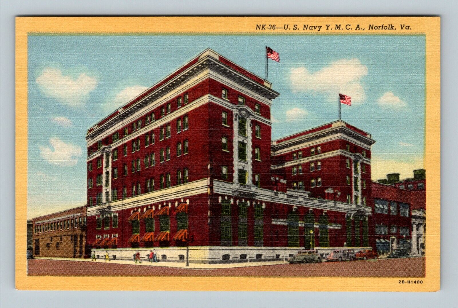 Norfolk VA, US Navy YMCA, Virginia Vintage Postcard