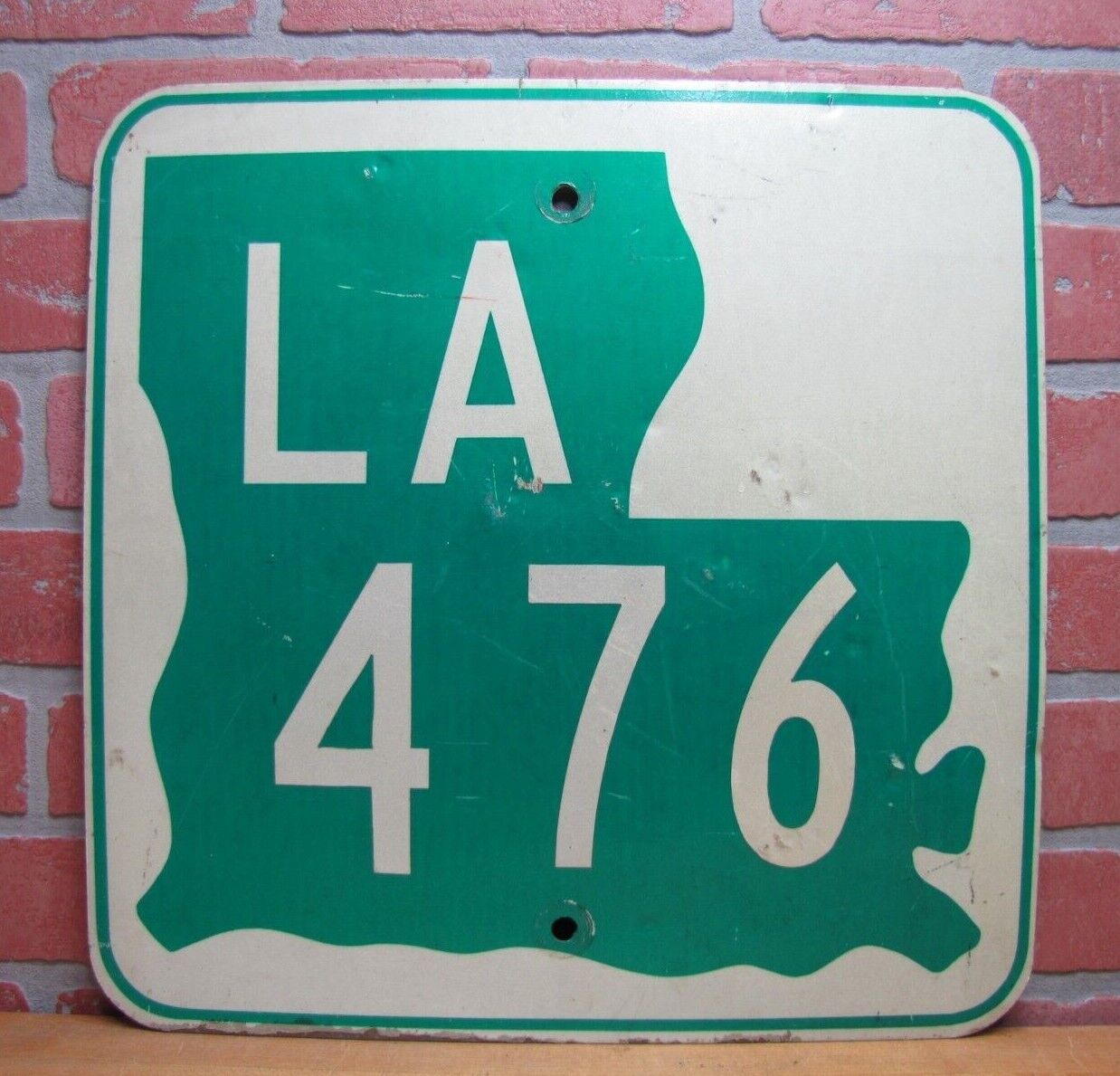 LA 476 Original Old Retired Louisiana Highway Roadway Transporation Steel Sign