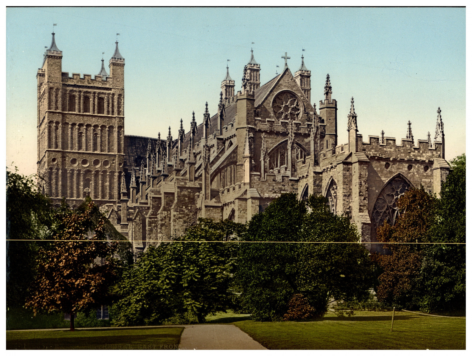England. Exeter. Cathedral, East Front/Peterborough. Cathedral, West Front. V