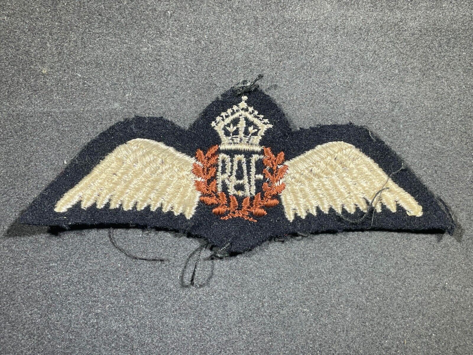 WW2 WWII Military RAF British Royal Air Force Cloth Pilot Wing No Pad Original