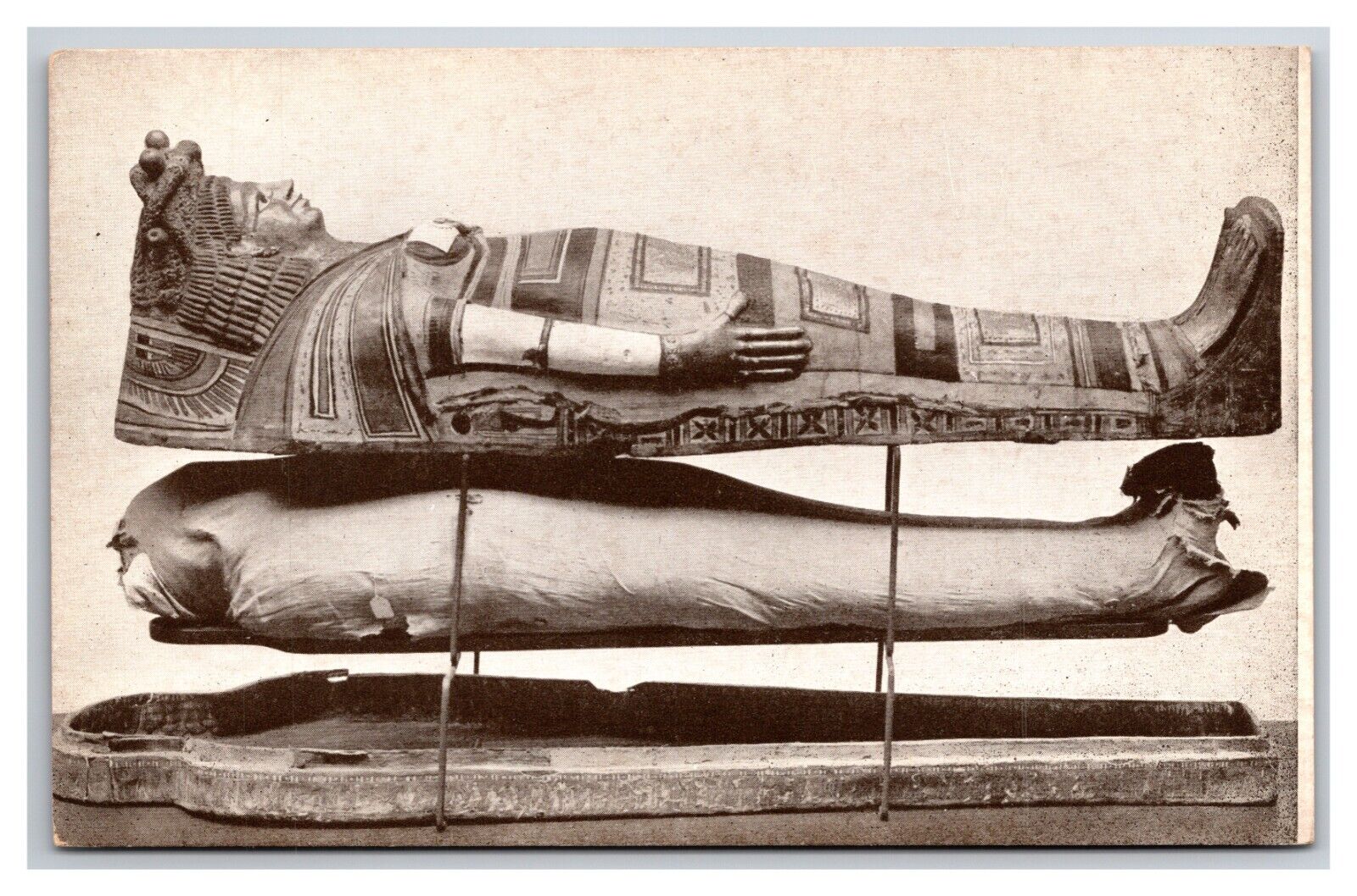 Egyptian Mummy Case Field Museum Chicago Illinois IL UNP DB Postcard Q24