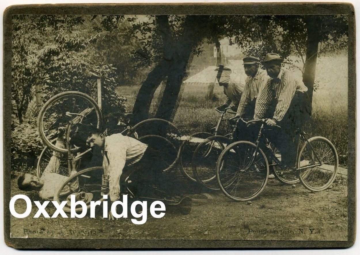 BICYCLE TEAM Vintage Photo CYCLING Cyclist 1890 Racing Race RIDERS Bike Rider