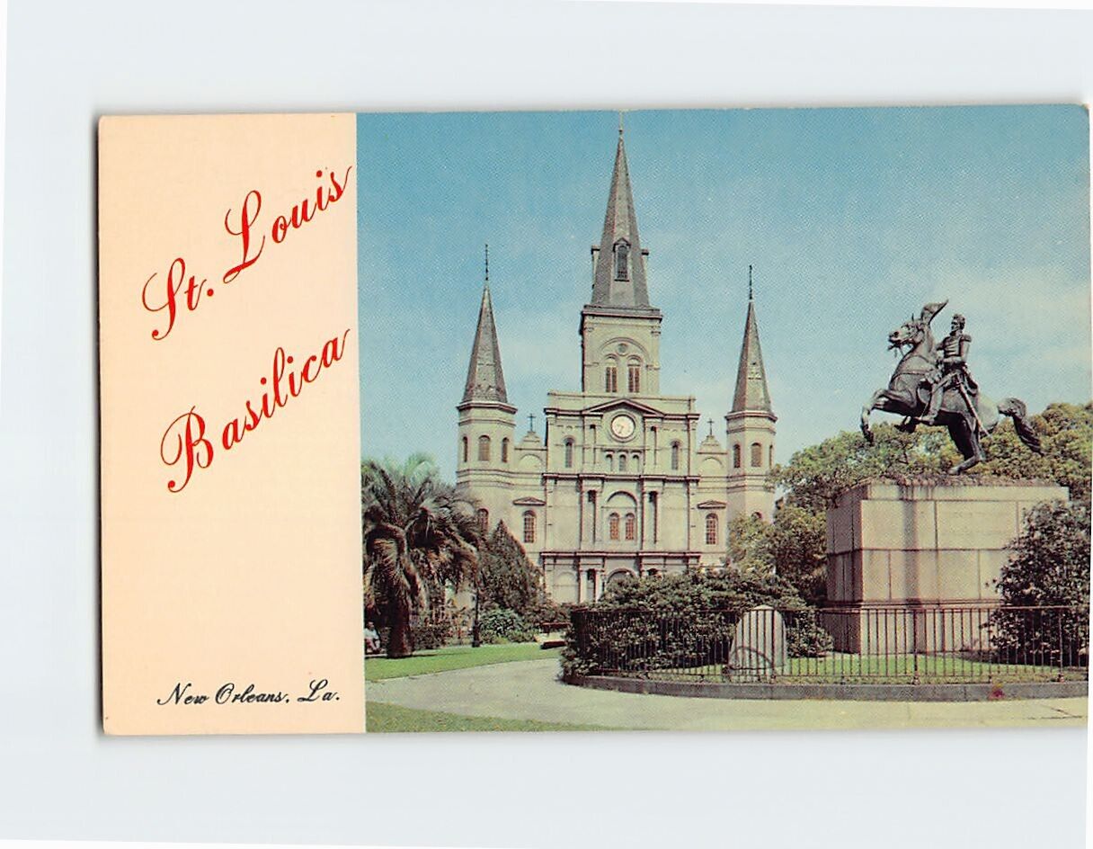 Postcard St. Louis Basilica New Orleans Louisiana USA