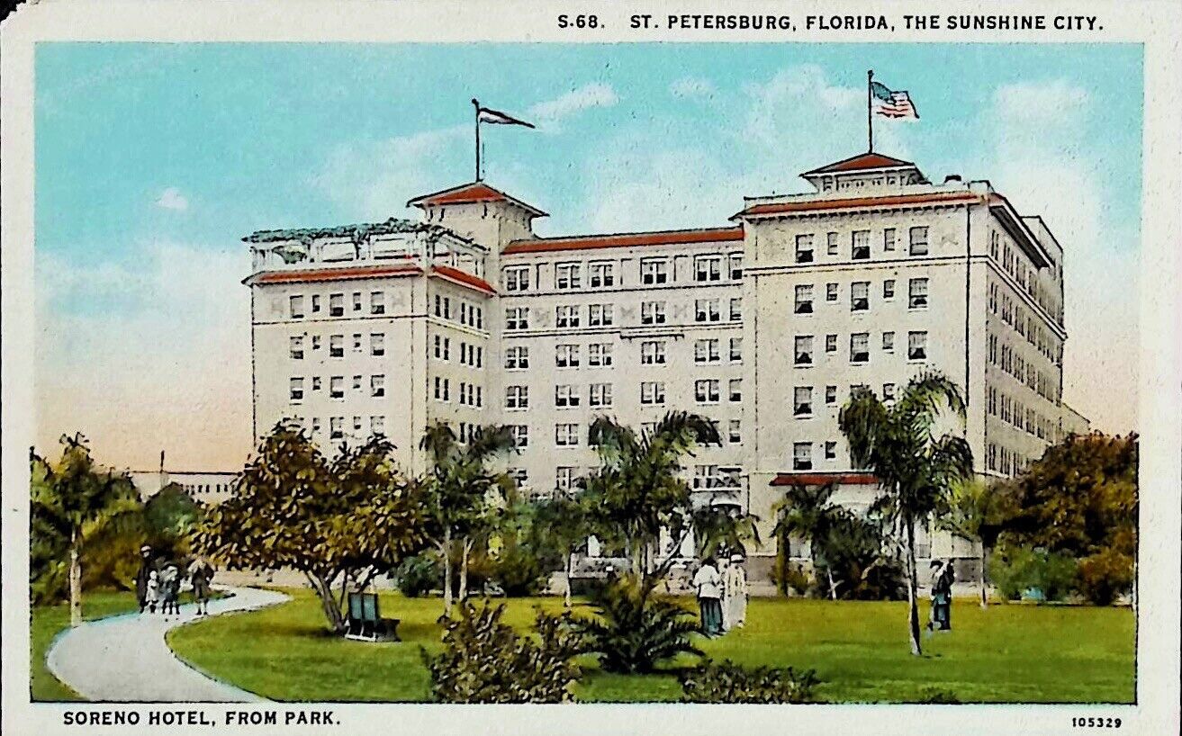 Soreno Hotel, St. Petersburg, Florida FL - Vintage Postcard