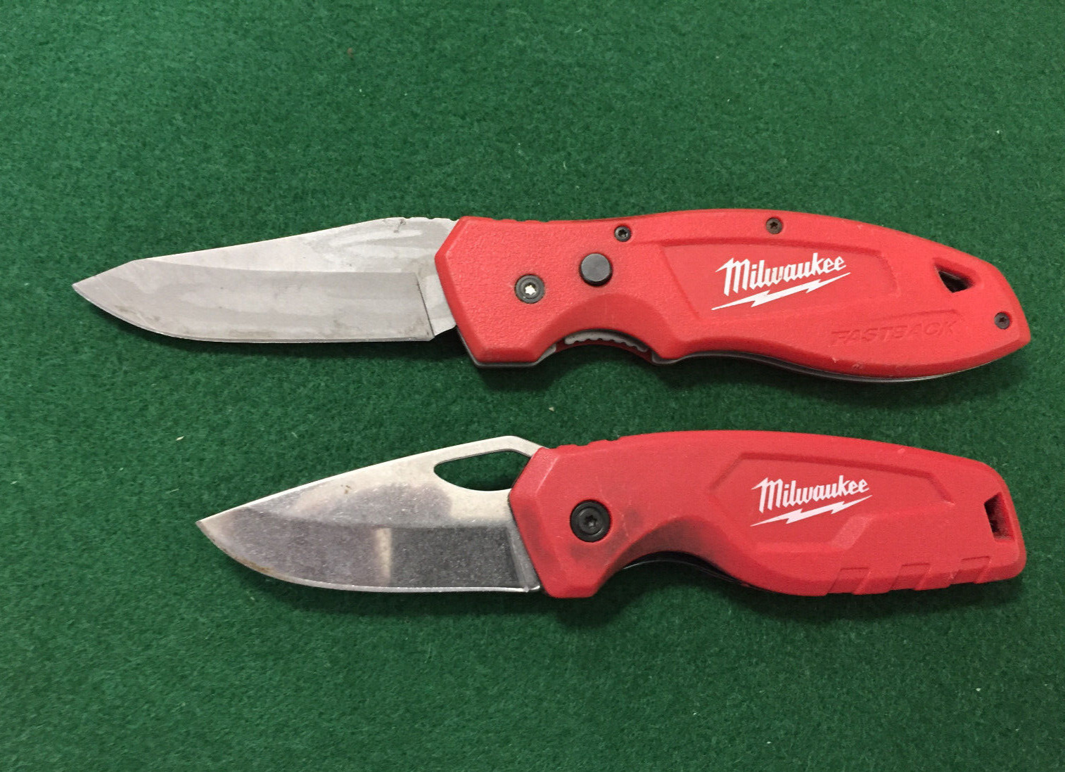 Milwaukee Fastback 48-22-1990 Folding Knife Plain Edge +88-22-1521 folding knife