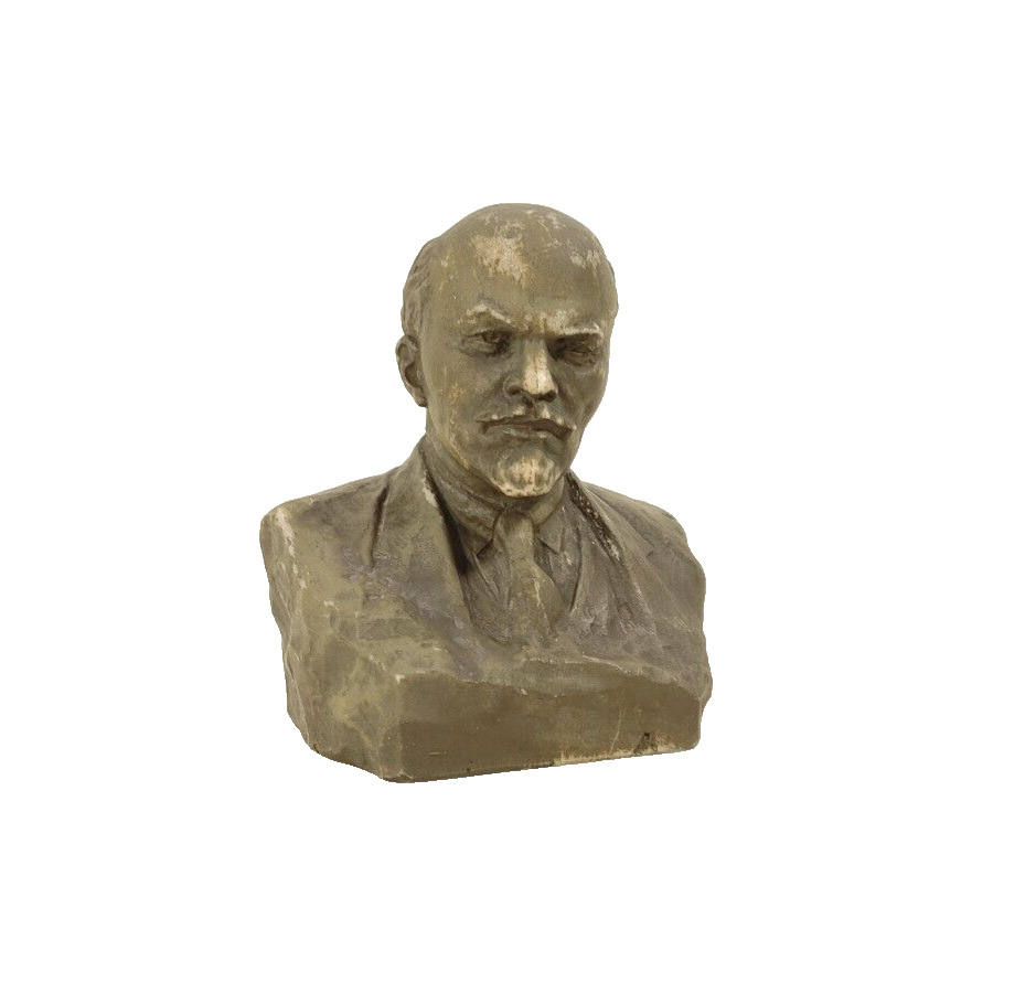 Lenin Bust Sculpture USSR Communism 16.5cm Rare Vintage Collectible Retro Soviet