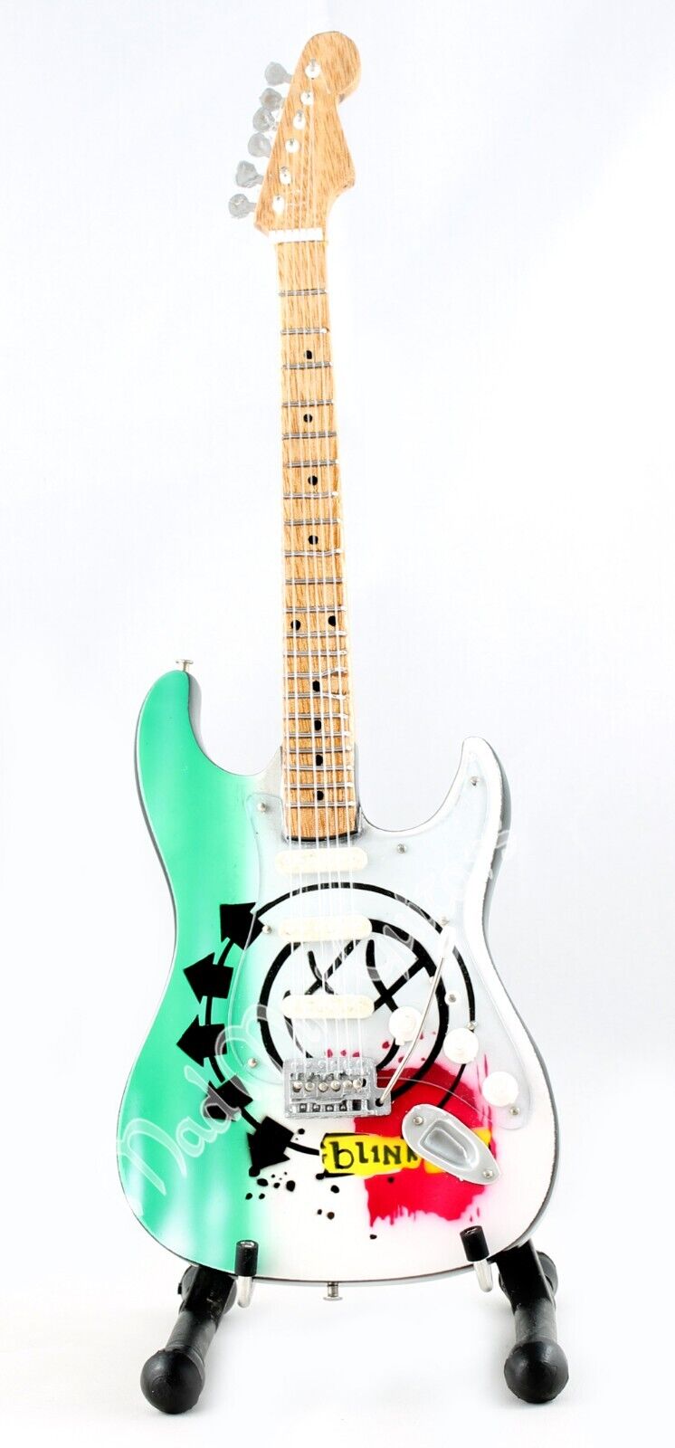 Miniature Guitar BLINK 182 with free stand.