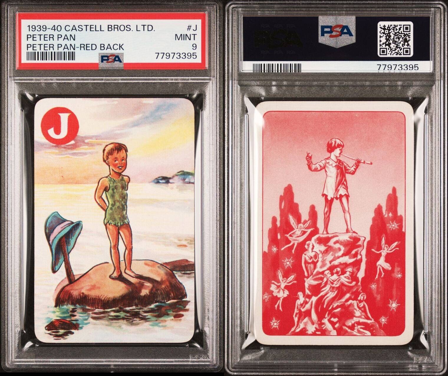 1939 CASTELL BROS. LTD. PETER PAN ~ JOKER CARD RED BACK PSA 9 MINT POP 1