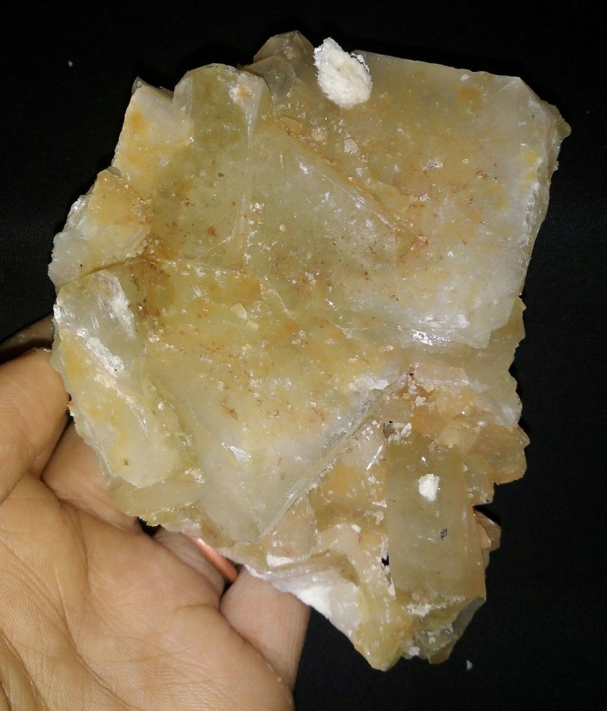 clear glassy brown apophyllite with red chalcedony mineral specimen 913