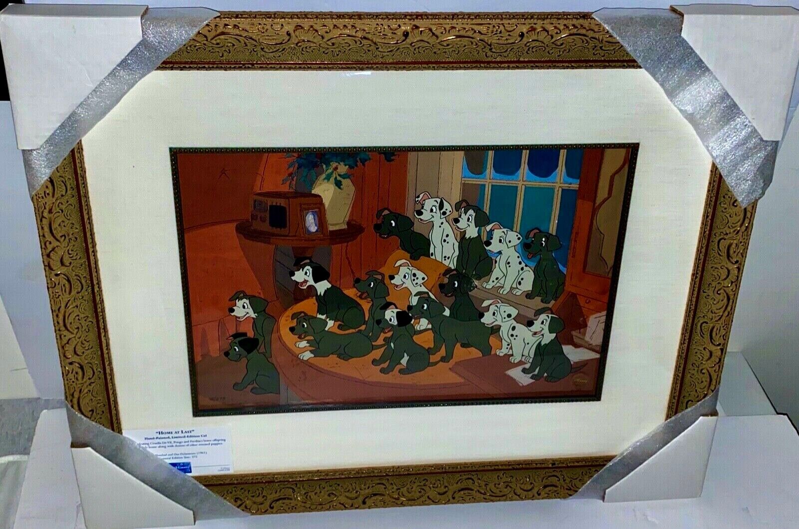 Disney Cel 101 Dalmatians Home At Last Rare Animation Art Limited Edition Cell
