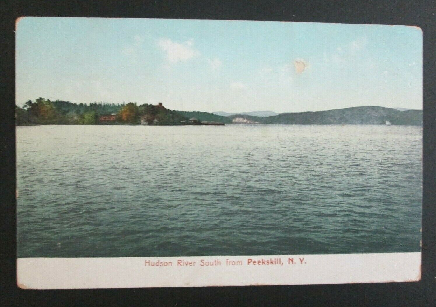 Hudson River South from Peekskill NY Posted DB Postcard 