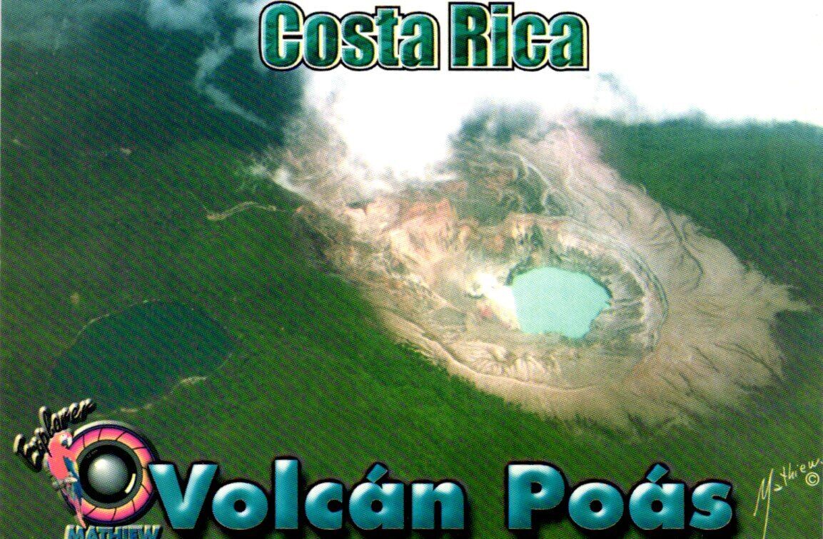 Volcan Volcano Poas Costa Rica Postcard