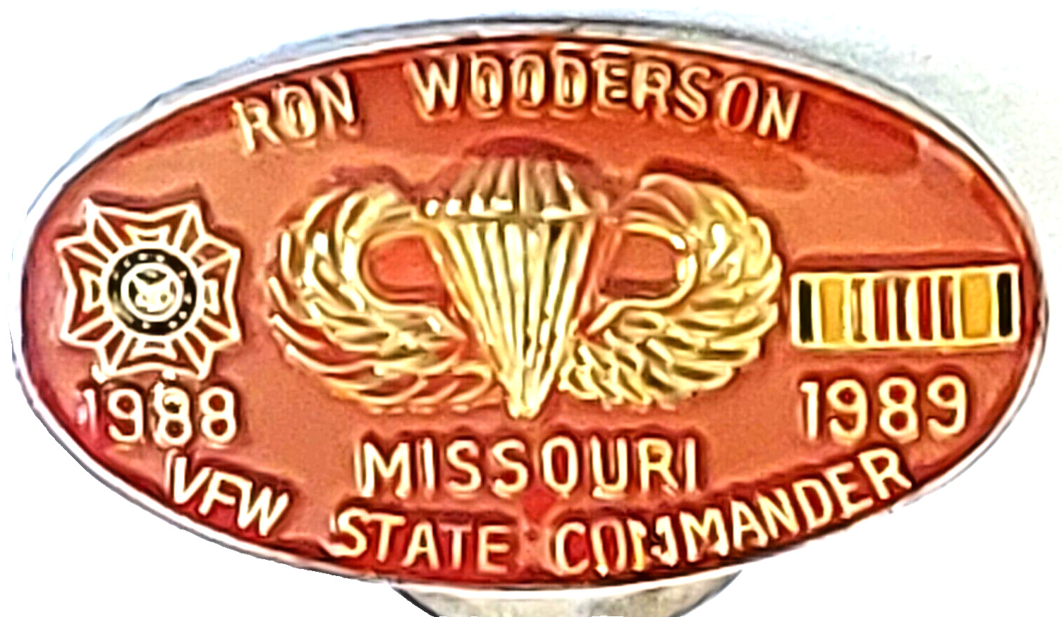 VFW Missouri State Commander 1988-1989 Ron Wooderson Lapel Pin