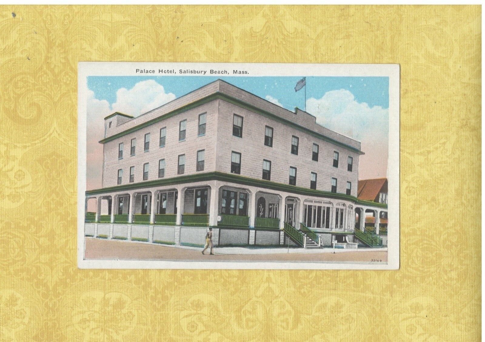 MA Salisbury Beach 1908-39 antique postcard PALACE HOTEL Mass 