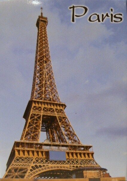 PARIS FRANCE EIFFEL TOWER FRIDGE COLLECTOR\'S SOUVENIR MAGNET 2.5\