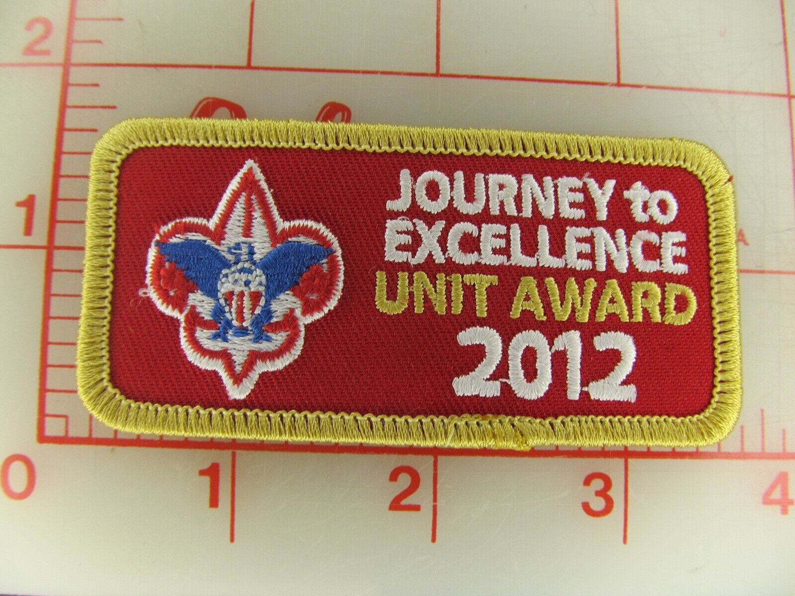 2012 Journey to Excellence Unit GOLD Award collectible patch (m10)