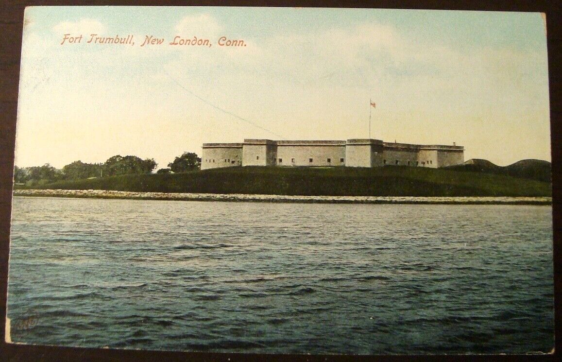 New London Connecticut c1905 Fort Trumbull, historic building on Thames River