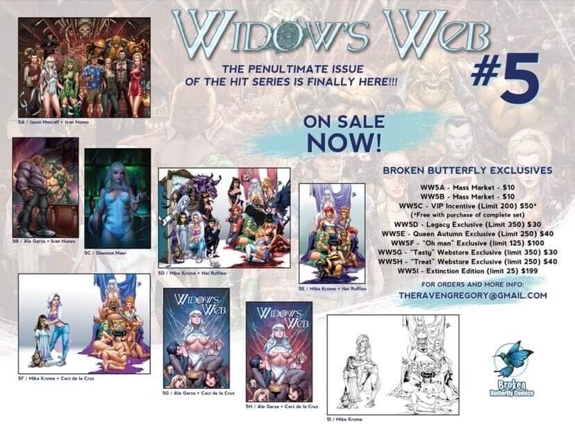 Widow's Web #5 BRAND NEW Complete Set ALL RARE Exclusives A-I