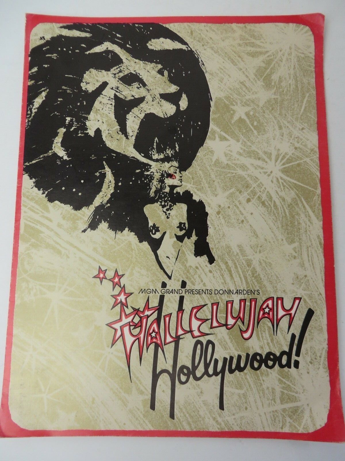 Vintage 1980 MGM Grand Hallelujah Hollywood Program Donn Arden #9587