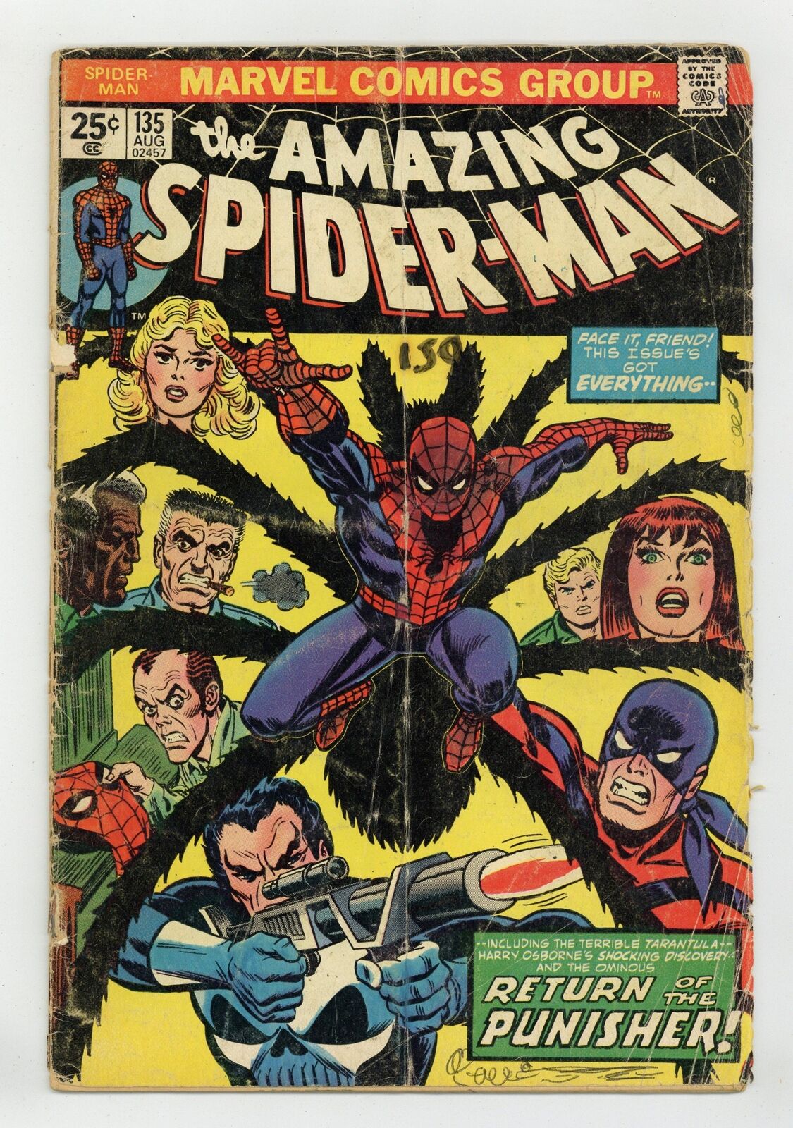 Amazing Spider-Man #135 FR 1.0 RESTORED 1974