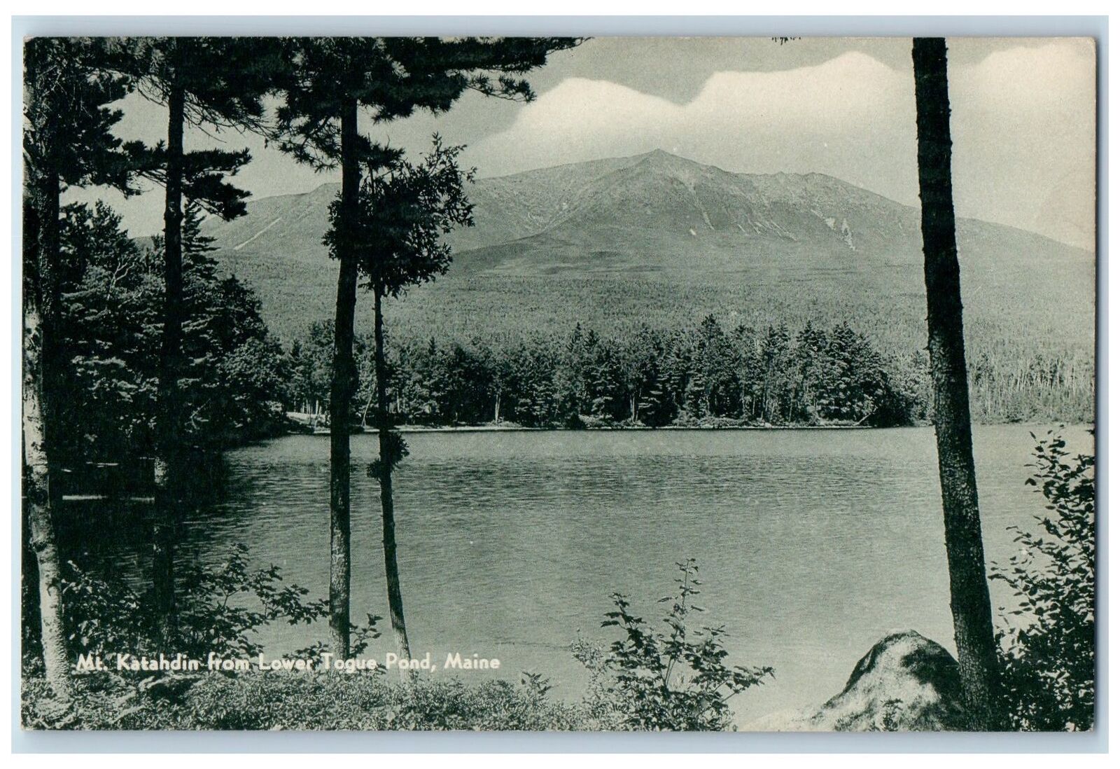 c1905s Mt. Katahdin From Lower Togue Pond Maine ME Unposted Vintage Postcard