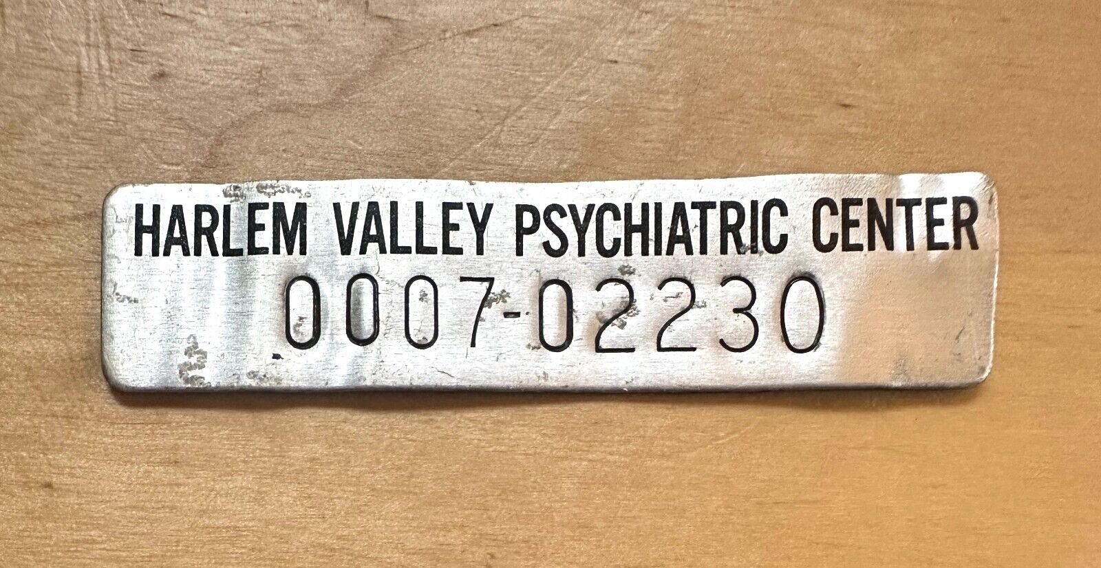 Harlem Valley Psychiatric Center State Hospital Property Tag Dover NY HVPC HVSH