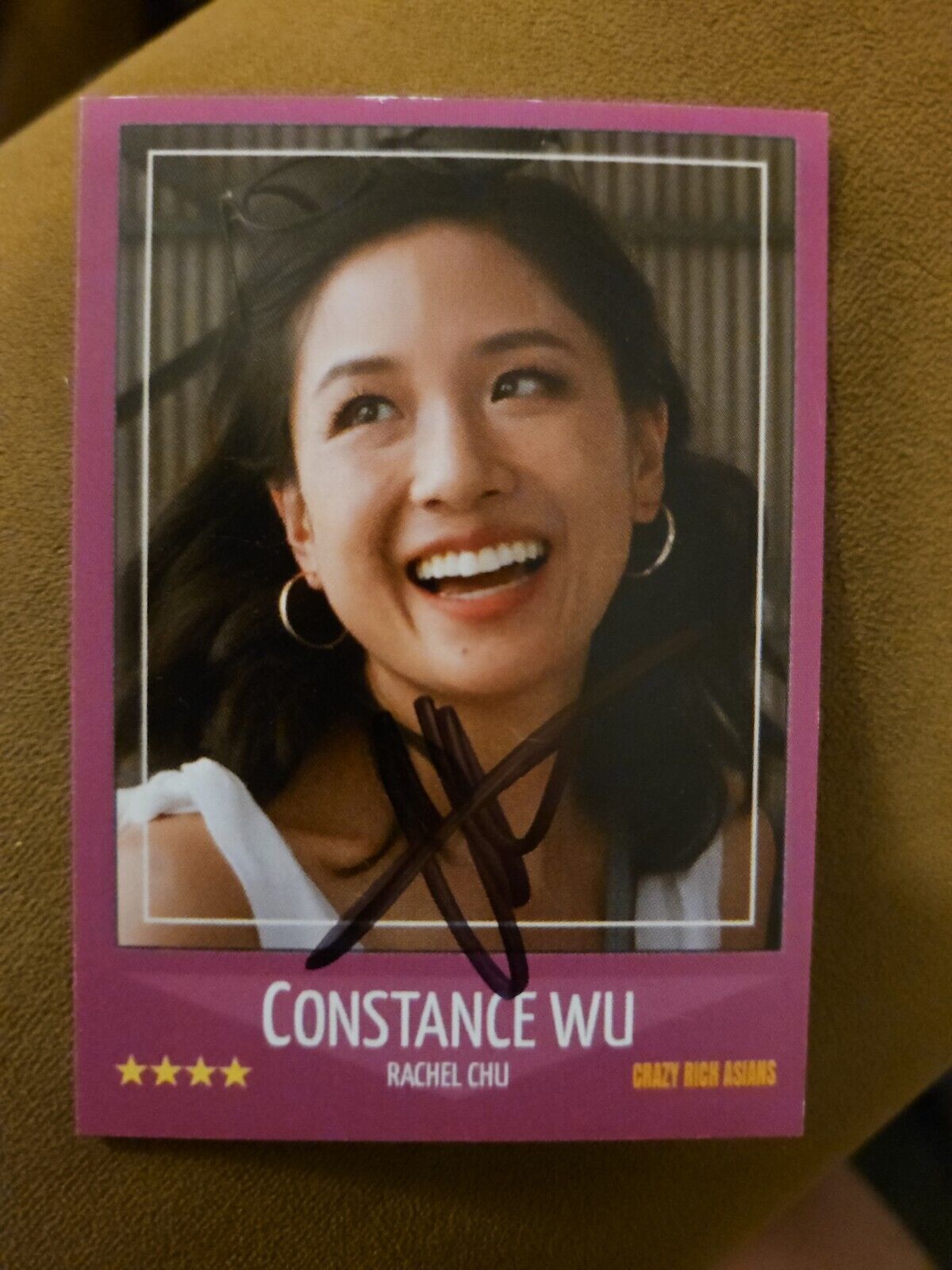 Constance Wu Custom Signed Card - Played Rachel Chu From Cazy Rich Asians