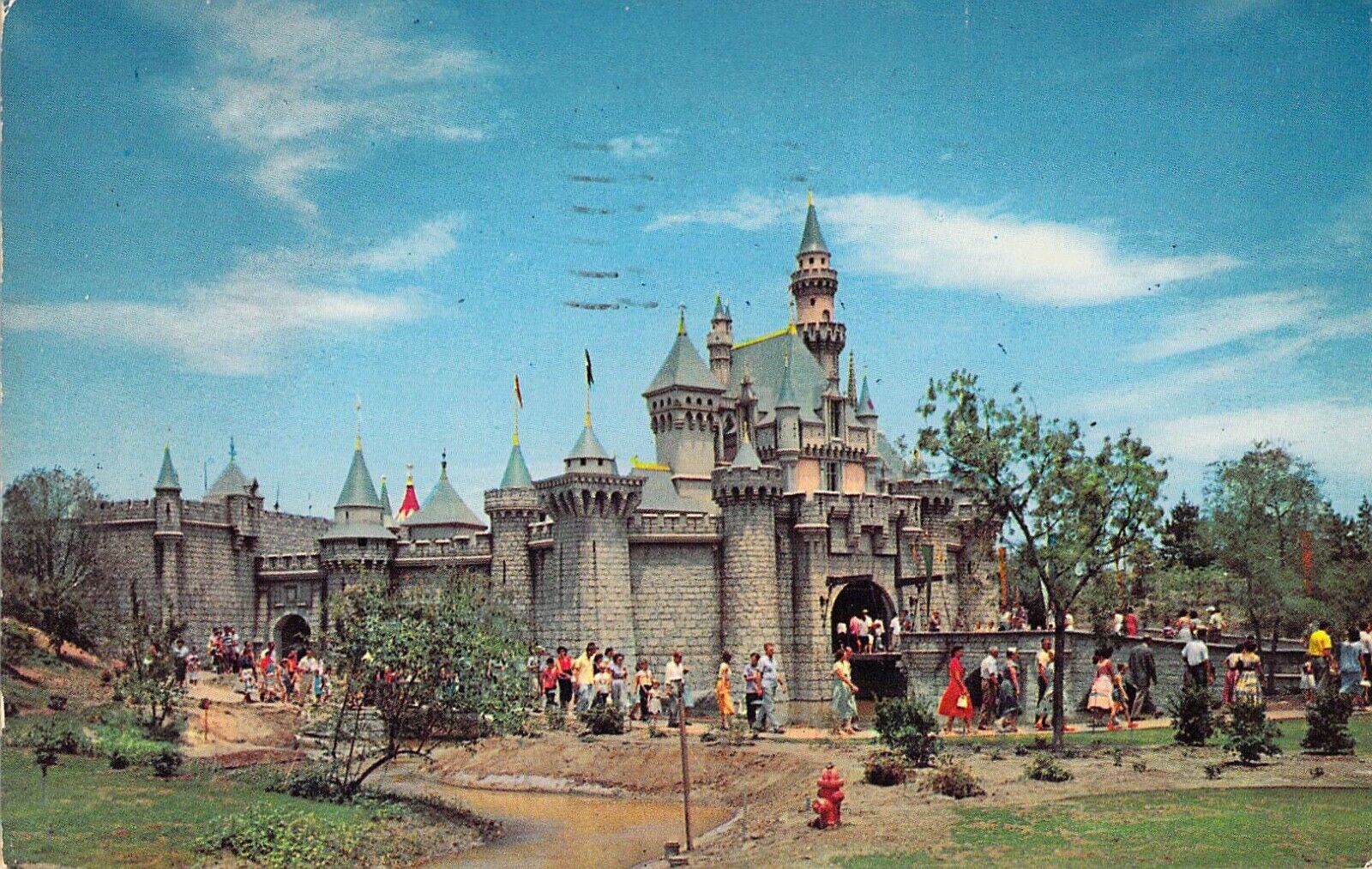 Disneyland, 1956, Fantasyland Castle, Great Message, , Old Postcard