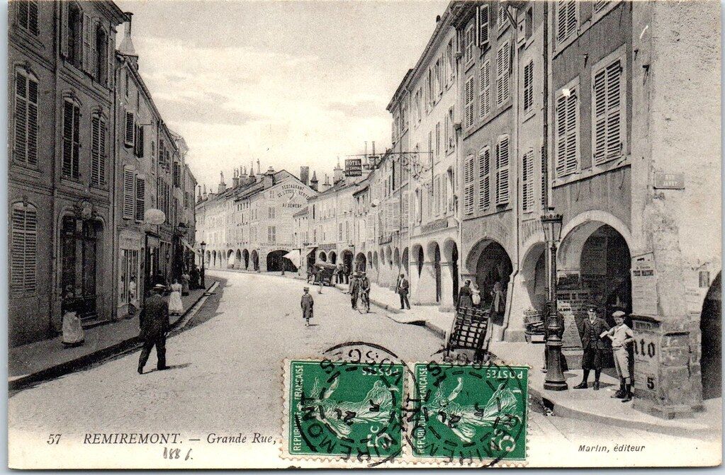 88 REMIREMONT - the big street, perspective -