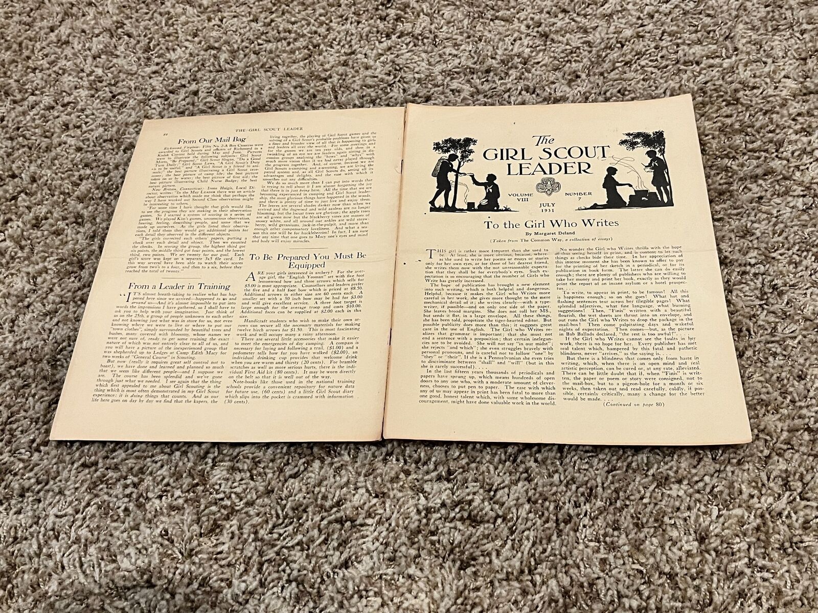 JULY 1931 GIRL SCOUT LEADER MAGAZINE 