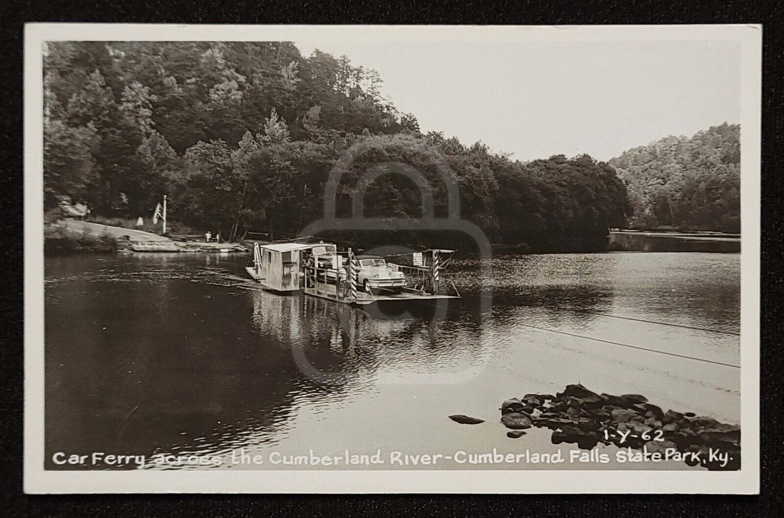 Killer RPPC of a Car Ferry Across the Cumberland River. Kentucky. C 1950\'s-60\'s
