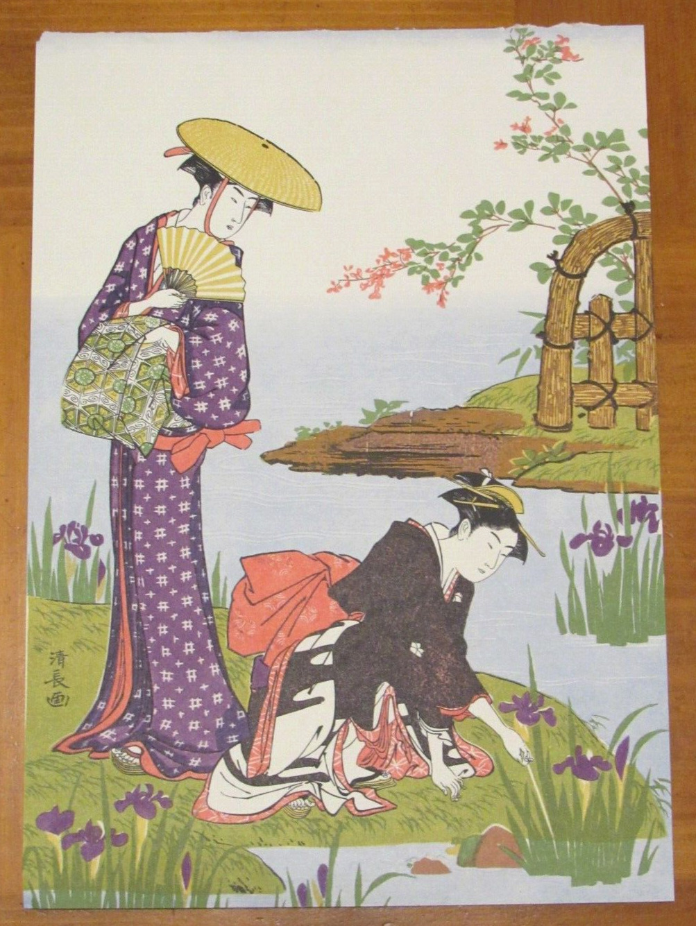 Vintage Japanese Art Print Authentic Made in Japan Ukiyo-e #S108