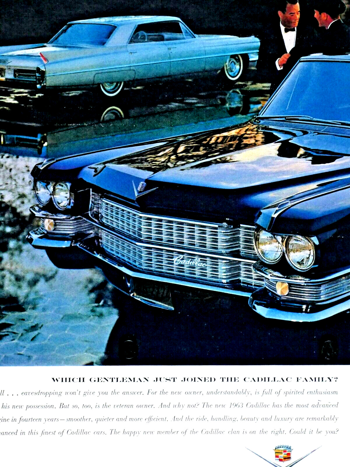 1963 Cadillac Sedan DeVille Vintage Original Print Ad 8.5 x 11\