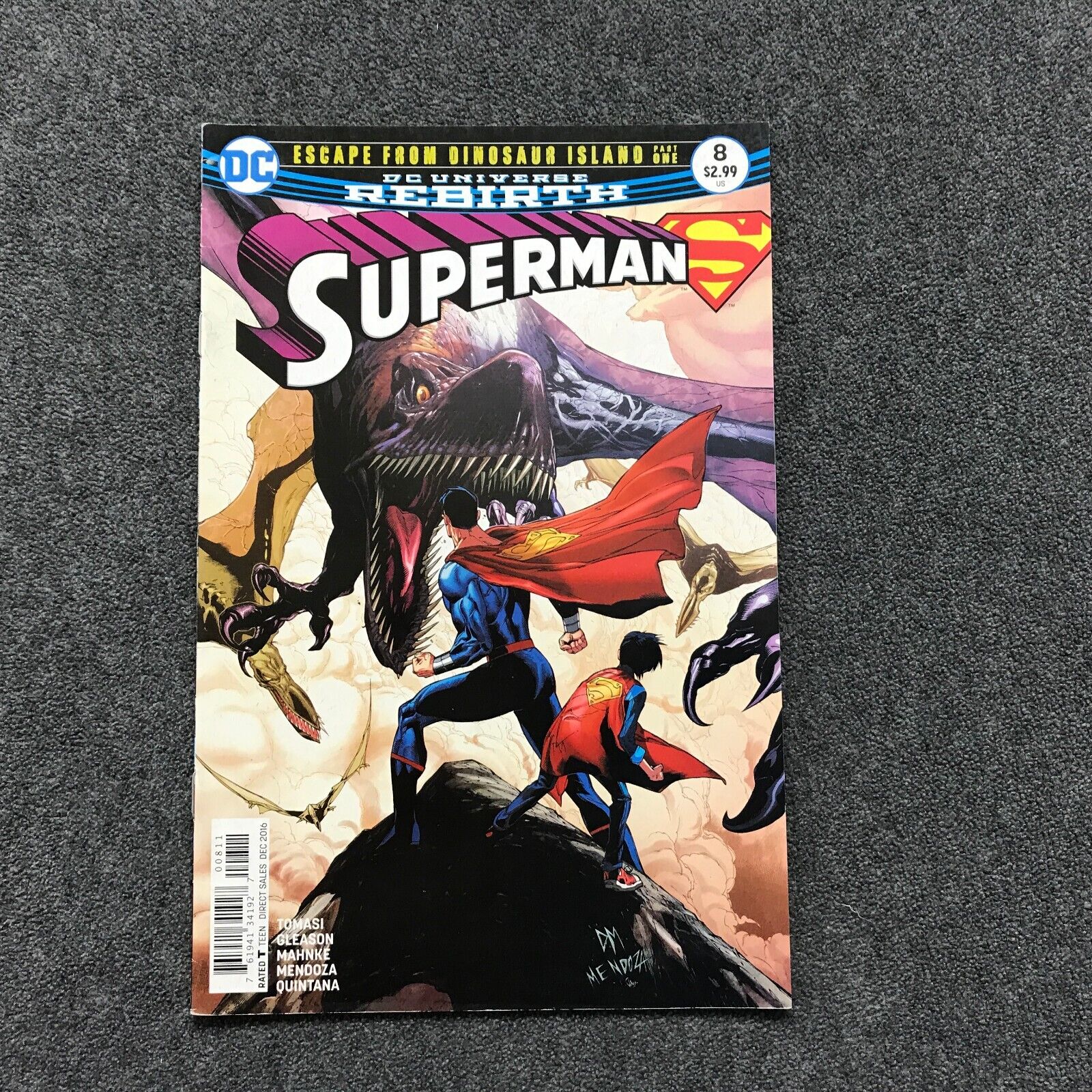 Superman #8 Escape From Dinosaur Island DC Comics Rebirth 2016 Tomasi & Gleason